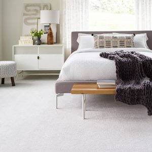 Bedroom white carpet | Carpet Mart, INC